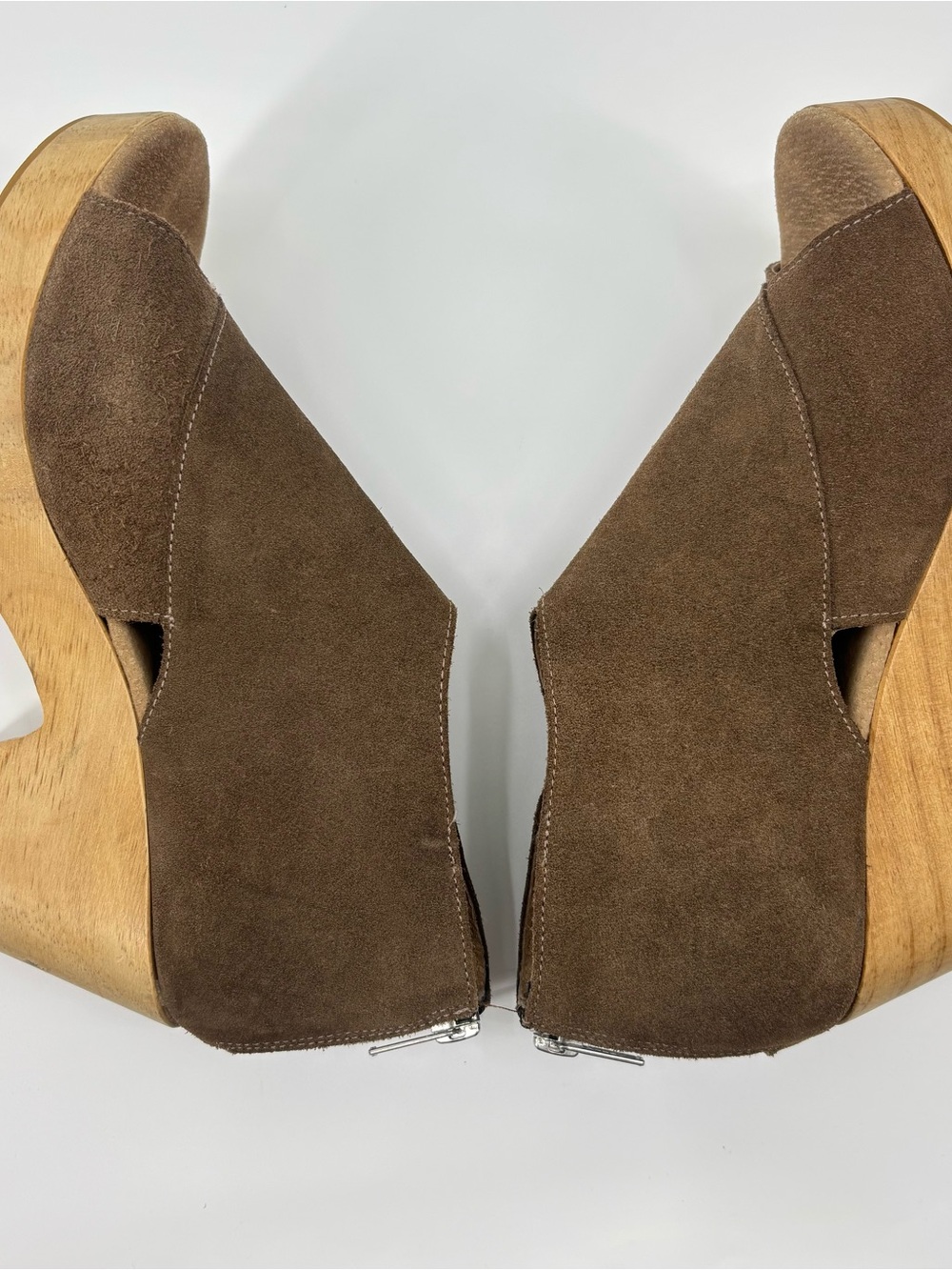 Free People Parker Clog Brown Nubuck Platform Shoe - Picture 6 of 16